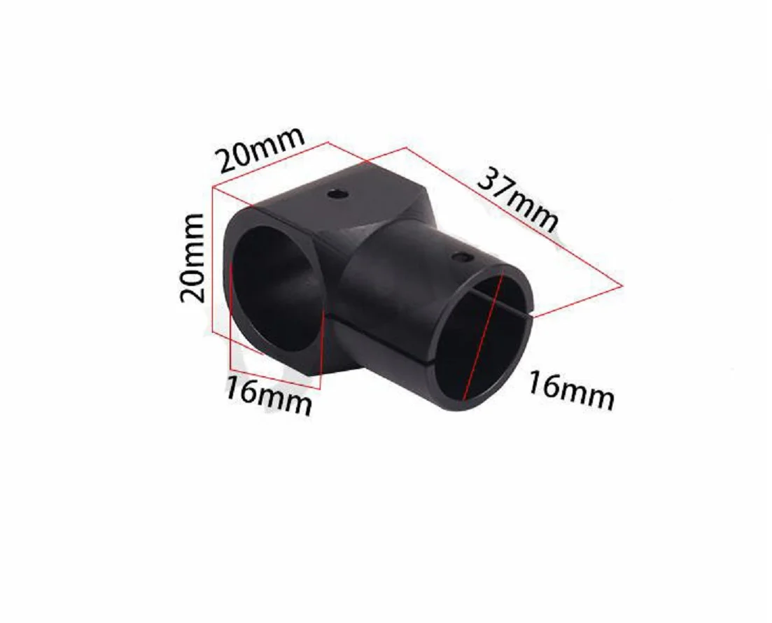 2 шт., алюминиевый алюминиевый, nuevo D16mm/D20mm/D25mm/D30mm, tripie de unión en T, tubo de carbono completo, conector fijo para