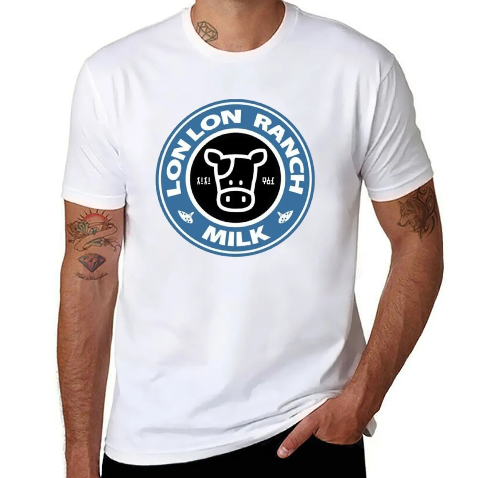 Lon Lon Milk, высококачественная ЧЕРНАЯ футболка, мужские футболки, мужская хлопковая мягкая футболка