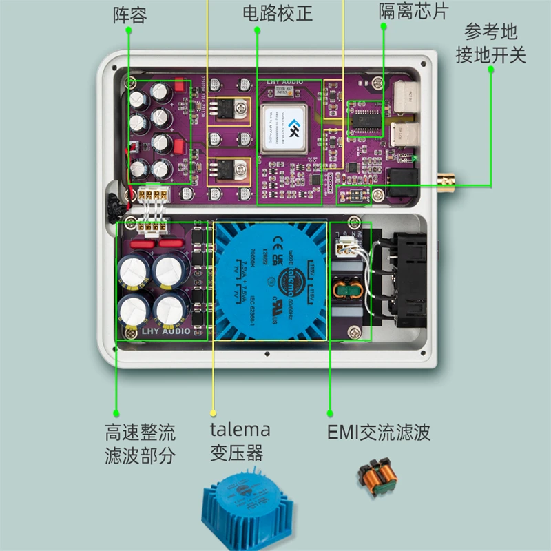 Фото LHY Audio RPI Потоковое цифровое музыкальное проигрыватель Roon Bridge HIFI Fever Player, LT3042+PNP+Support DLA+NAS+USB, OCXO+PLL №3