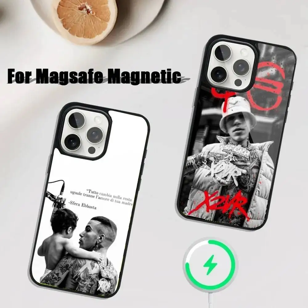 S-Sfera E-Ebbasta Rapper Phone Case For iPhone 17,16,15,14,13,12,11,Pro,Max,Plus,Mini,SE4,E Magnetic Magsafe Wireless Charging