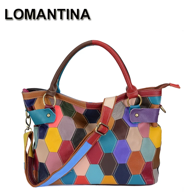 LOMANTINA Сумки из натуральной кожи, большая женская сумка, высокое качество, повседневные женские сумки, Tote Behemian сумка через плечо, женские большие Bolsos