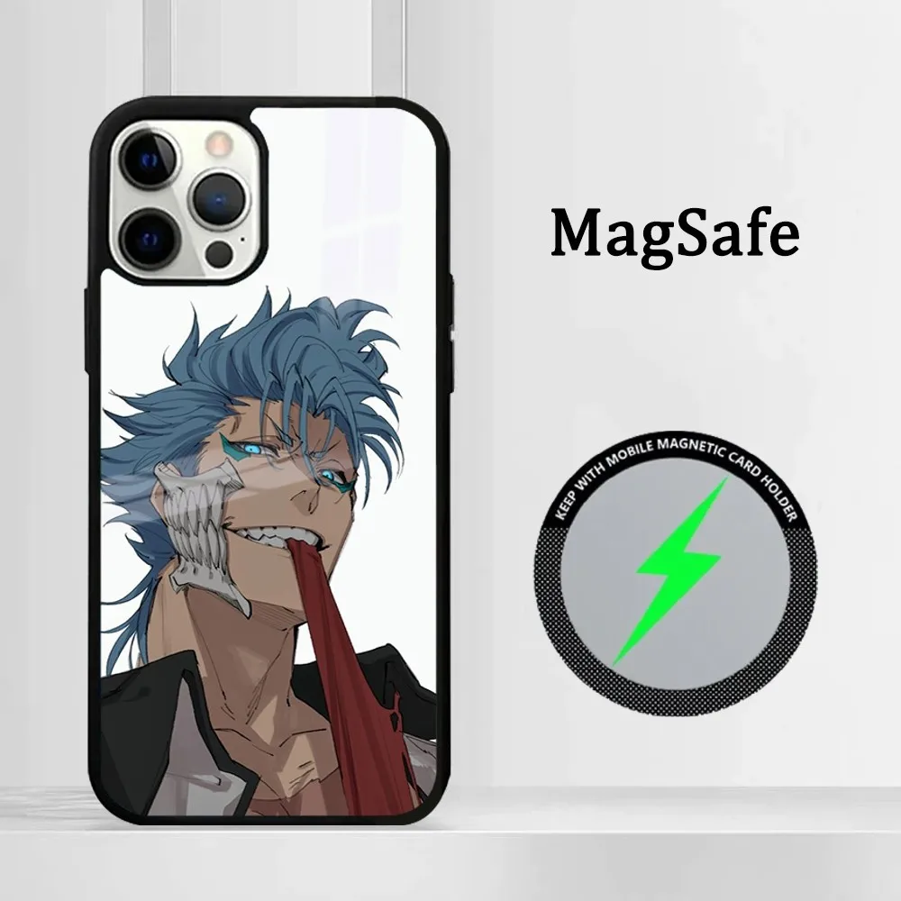 Аниме G-Grimmjow J-jaegerjaквас чехол для телефона Magsafe чехол для телефона для iPhone16 15 14 13 12 11 Pro Max Plus Mini противоударное зеркало Wi (art.: 3920c9e14176e) - 3920c9e14176e