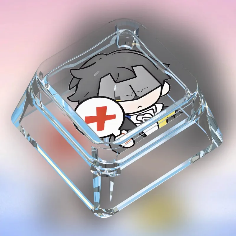 Фото Новый Arknights: Endfield Anime Artisan Point Keycap, милый мультяшный прозрачный персонализированный игровой механический колпачок для клавиатуры, подарок №3