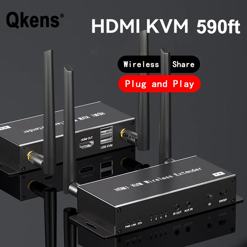 Беспроводной HDMI видеопередатчик и приемник Φ 4k Loop HDMI KVM Extender 1080P дисплей для конференц-камеры ноутбука ПК к телевизору HDTV