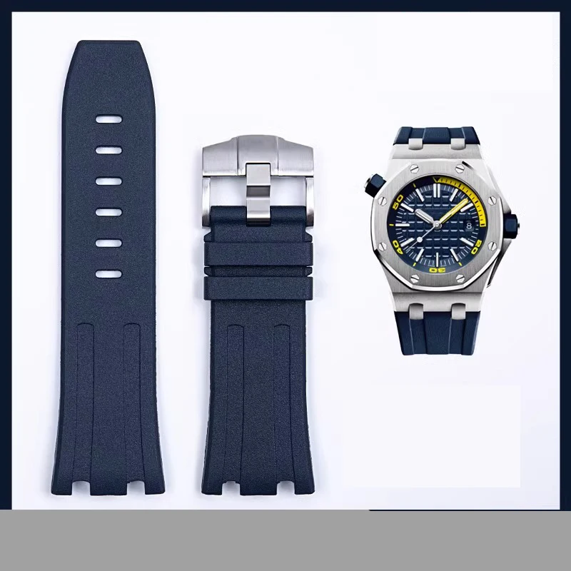 Ремешок для часов Audemars и Piguet из Королевского дуба, оригинальный ремешок AP 15710 26470, силиконовый ремешок, аксессуары для часов 28 мм
