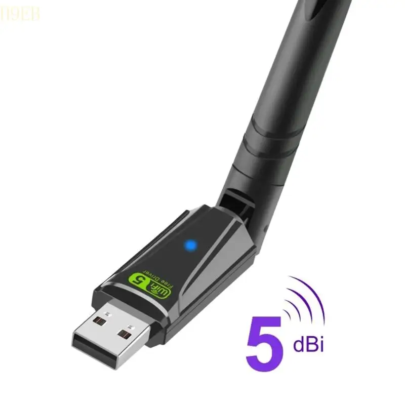 Фото H9EB 650 Мбит / с USB WiFi Адаптер Двойной полосы 2.4G 5GHZ 802.11AC Беспроводная сетевая карта №3