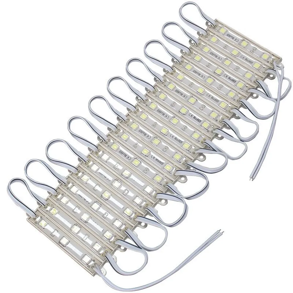 Фото 20 шт./лот DC12V светодиодный модуль 3 SMD 5054 холодный белый/красный цвет водонепроницаемый IP66 супер яркая подсветка для вывески №2