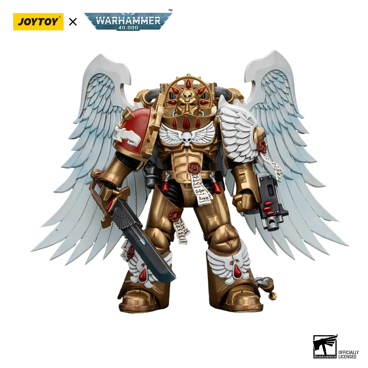 [В НАЛИЧИИ] JOYTOY Warhammer 40K 1/18 Фигурка Blood Angels Sanguinary Guard с мечом Encarmine 1, аниме, военная модель