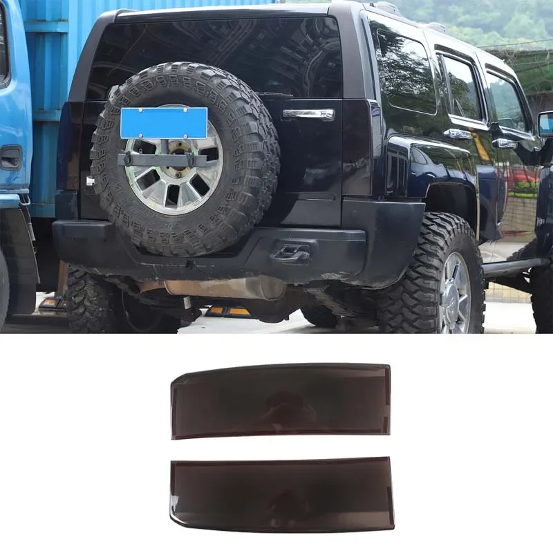 Для 2005-2009 Hummer H3 автомобильный задний фонарь, черненый корпус из АБС-пластика, прозрачный серый задний фонарь, декоративная крышка