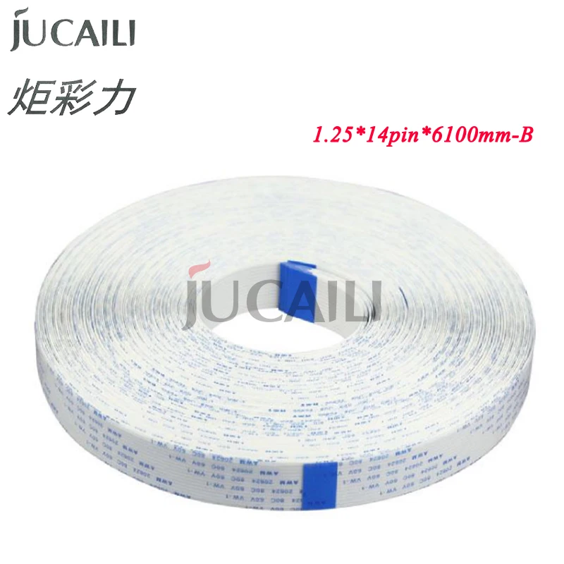 JCL 2 шт. 14pin 6100 мм кабель для передачи данных для эко-растворителя/УФ/сублимационного принтера 14P длинный плоский кабель для передачи данных