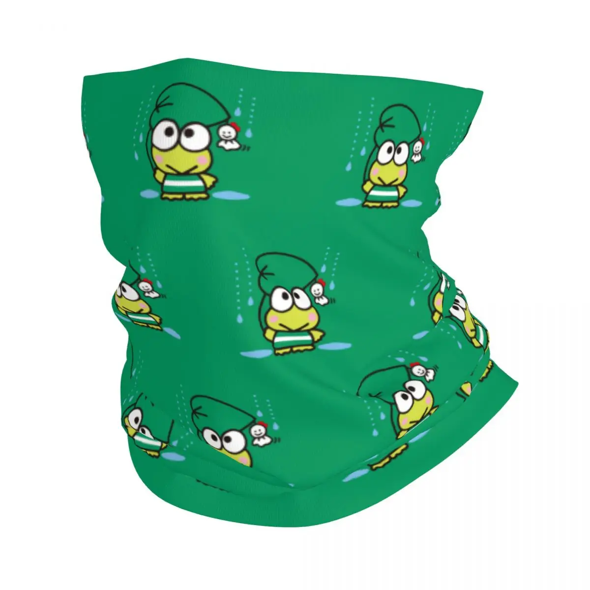 Бандана на заказ Keroppi, зимняя теплая повязка на шею, женский ветрозащитный шарф для лица для лыжного комикса, повязка на голову с горячими гетрами