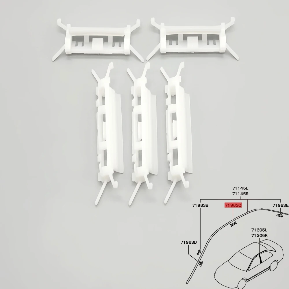 Для Mitsubishi Lancer CK2 CK4 2002-2016 Mirage 1997-2002 багажник на крышу автомобиля, капельная направляющая, молдинг, фиксатор, защелка, зажим