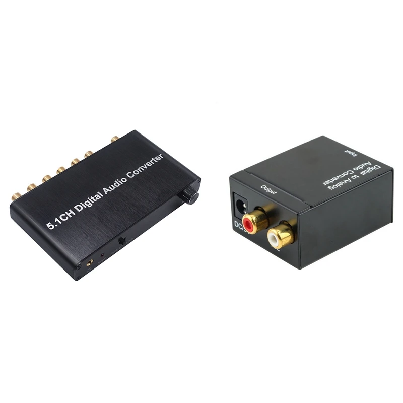 Цифровой оптический Toslink SPDIF коаксиальный аналоговый RCA аудио конвертер адаптер с кабелем с 5.1CH цифровой аудио конвертер
