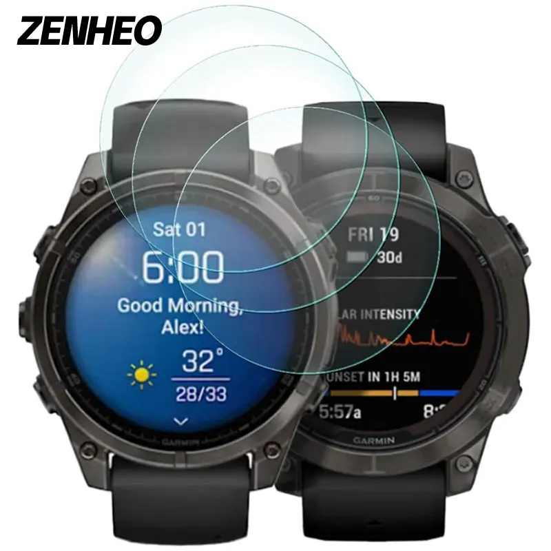 Защита экрана из закаленного стекла для Garmin Fenix 8 51 мм 43 мм 47 мм HD с полным покрытием от царапин защитная пленка для часов (не стекло)