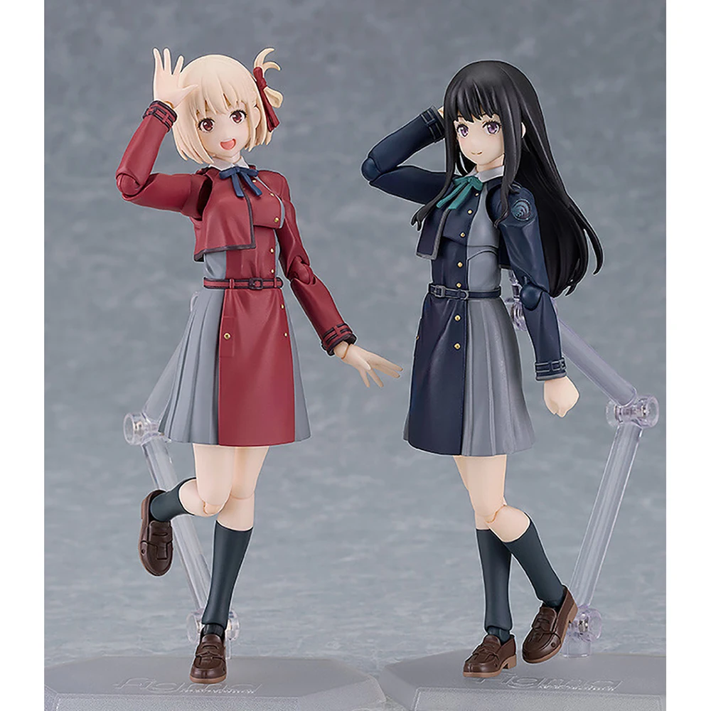 Фото MaxFactory FIGMA Lycoris Recoil No.615 nishikier Chisato No.616 Inoue Takina Коллекционная экшн-фигурка аниме модель игрушка 15 см кукла №2