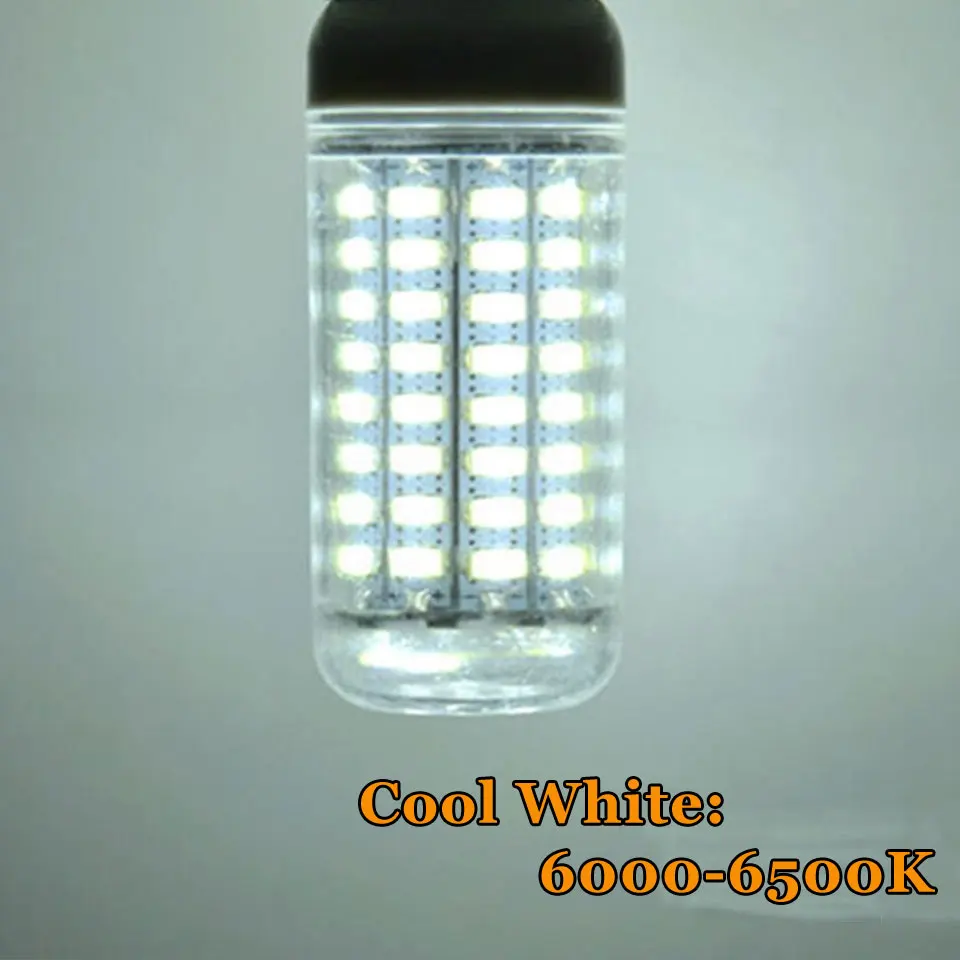 Фото 10X светодиодные кукурузные лампы 5730 Smd 260V 220V 240V светодиодные лампы E27 домашней техники E14 5000K Gu10 дневный свет E12 B22 базы G9 теплый белый №5