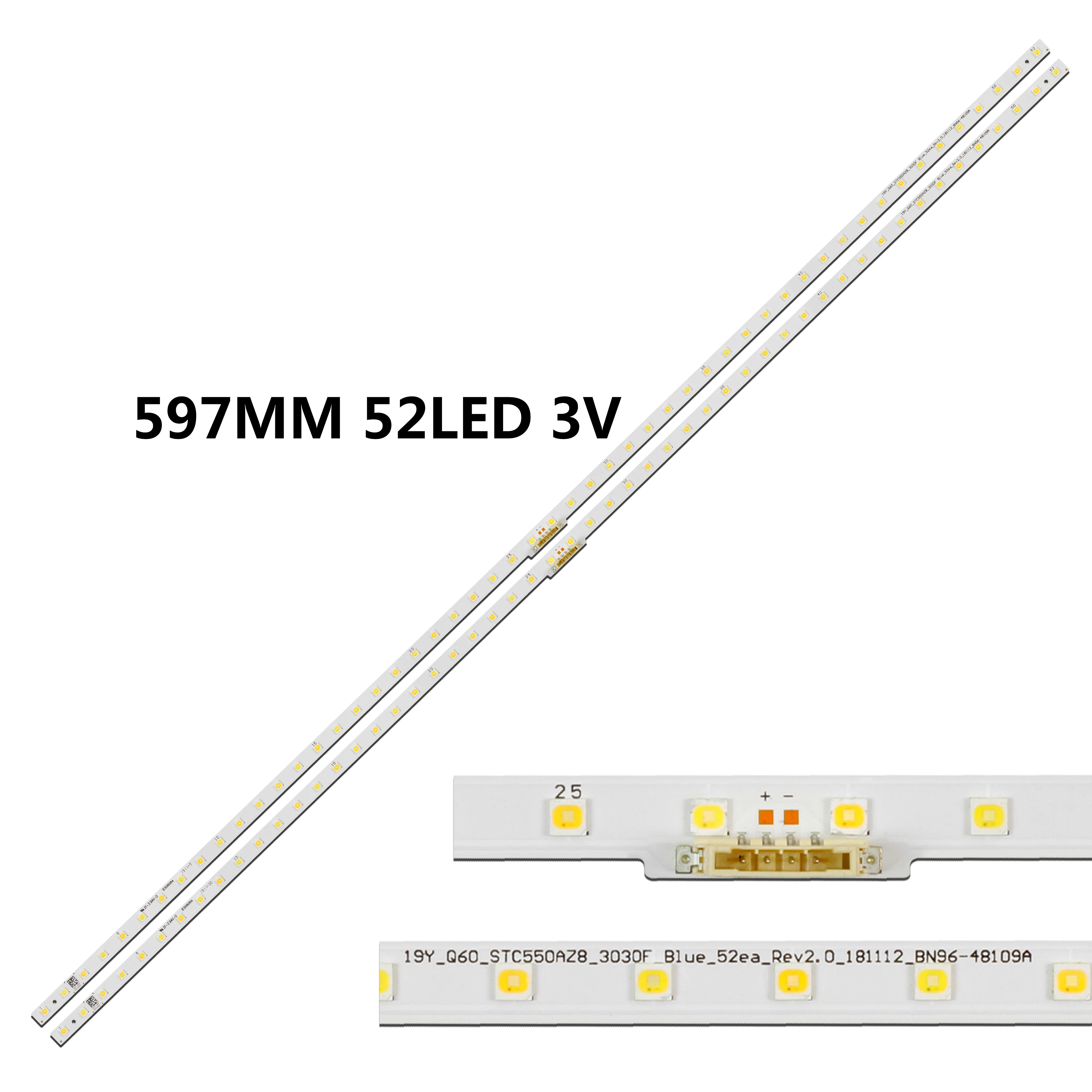НОВАЯ светодиодная лента подсветки 19Y_Q60_STC550AZ8_3030F BLUE_52EA для UN55RU800D UN55RU8000 QN55Q60RAG QN55Q60RA BN96-48109A BN61-16156A