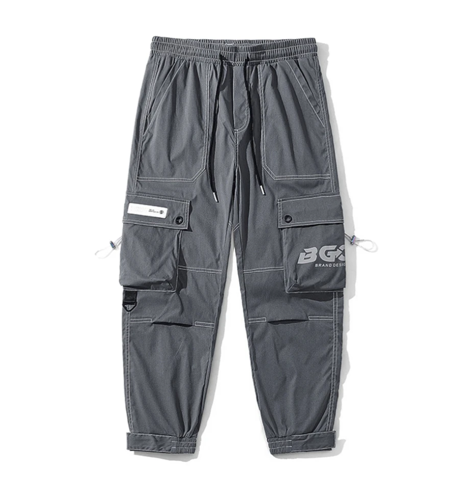 Techwear, тактические брюки для бега, мужские функциональные брюки с большими карманами, десантник, новинка 2025, уличная одежда в стиле хип-хоп, Harajuku, повседневные мужские брюки (art.: 3920ce3a2ff07) - 3920ce3a2ff07