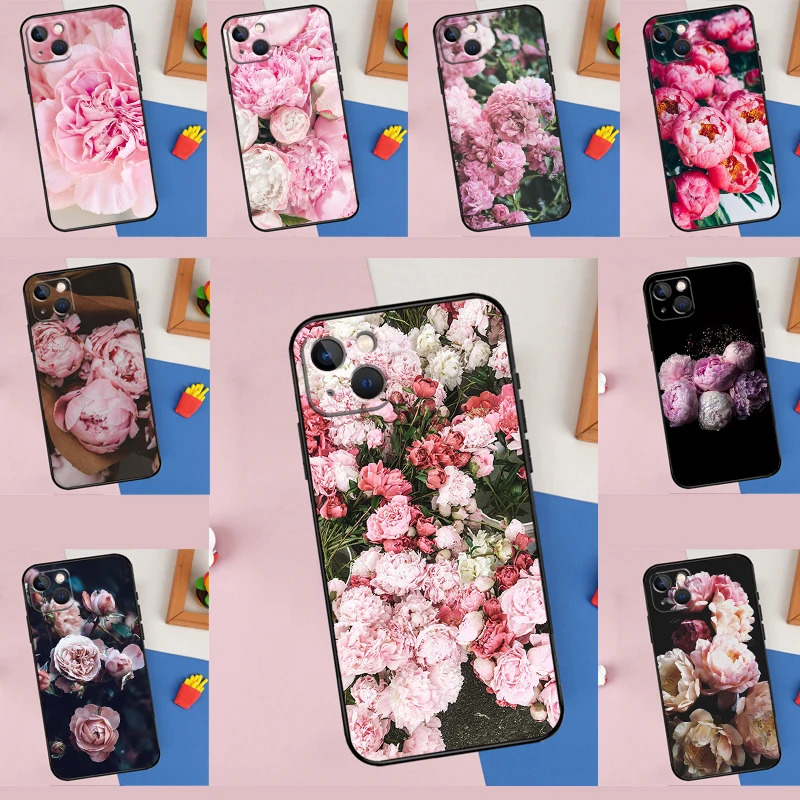 Чехол для телефона Peonies с красивым цветком для iPhone 14 16 15 Pro Max 11 12 13 Pro Max Mini XR 16e 16 15 Plus, чехол-бампер