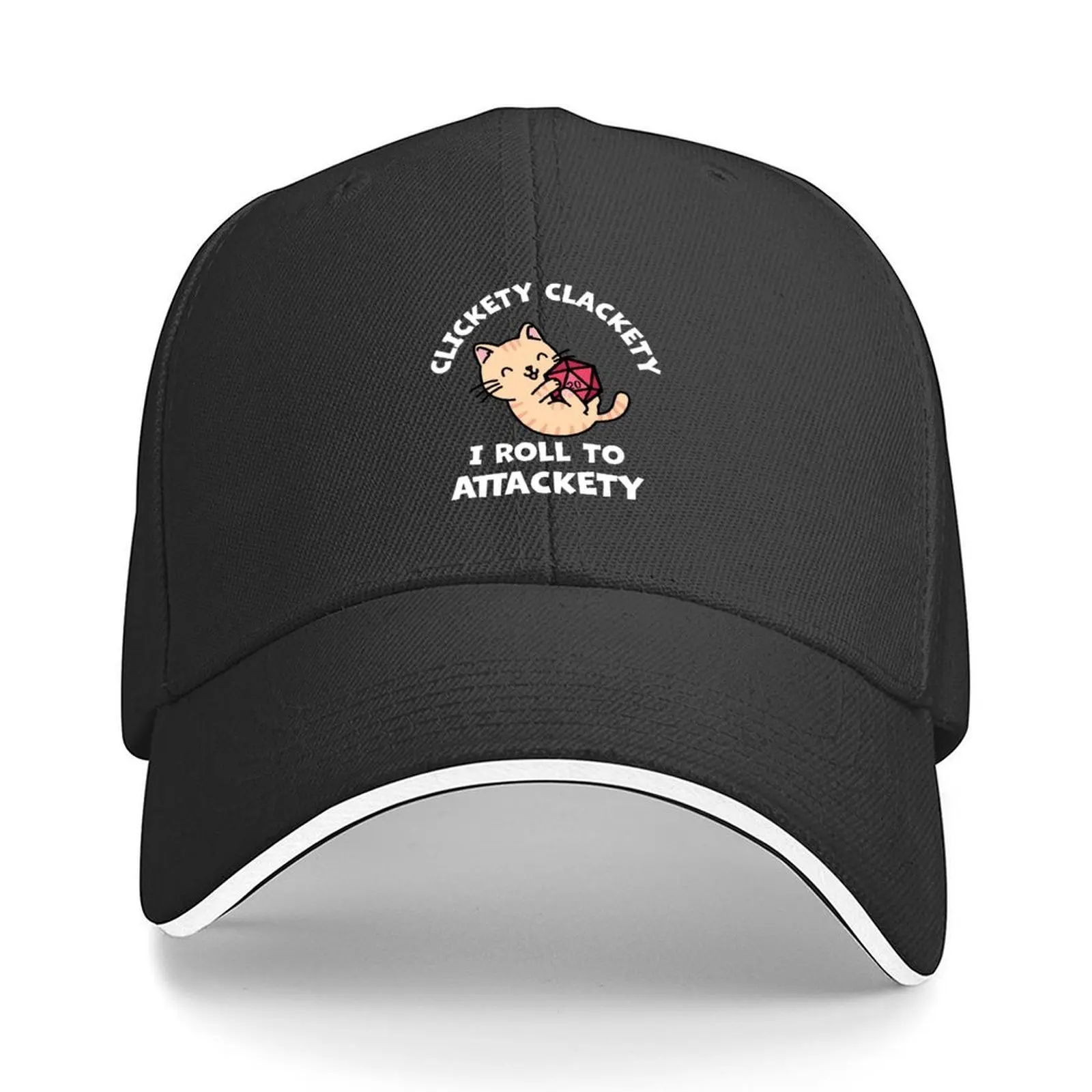 Бейсбольная кепка Clickety Clackety I Roll to Attackety, шляпа для рыбалки, шляпа от солнца с изображением значка, женская пляжная аутлет, мужская