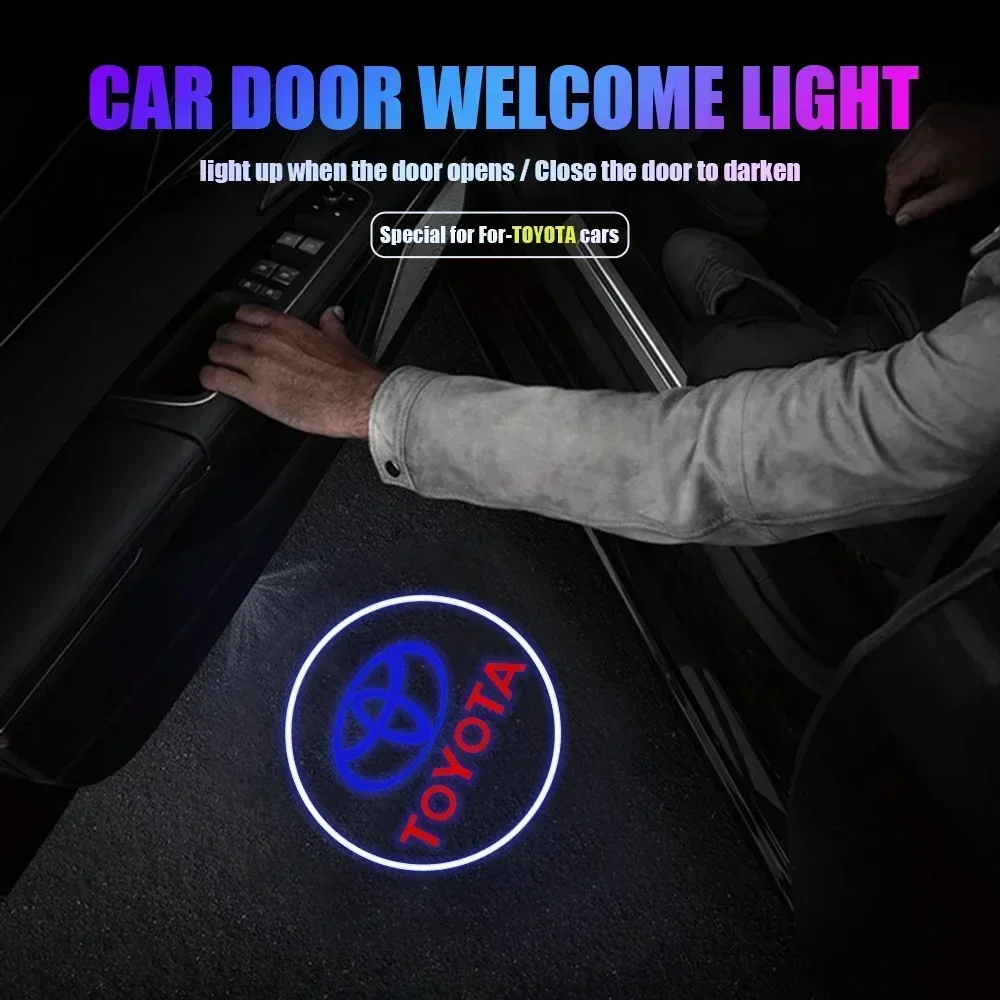 Фото Для Toyota Автомобильная светодиодная лампа приветствия двери автомобиля Ghost Shadow Light лазерный проектор для Toyota Century Auris FCV Mirai Premio Yaris Camr №5
