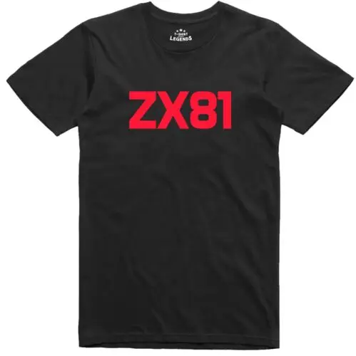 Zx81 8-битная футболка Ретро винтажный игровой компьютер
