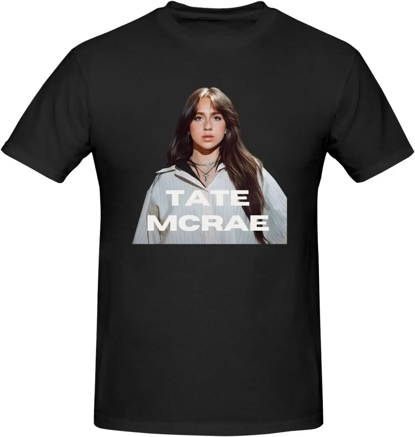 Мужская воздухопроницаемая рубашка Tate Music McRae, футболка с коротким рукавом и круглым вырезом, из 100% хлопка