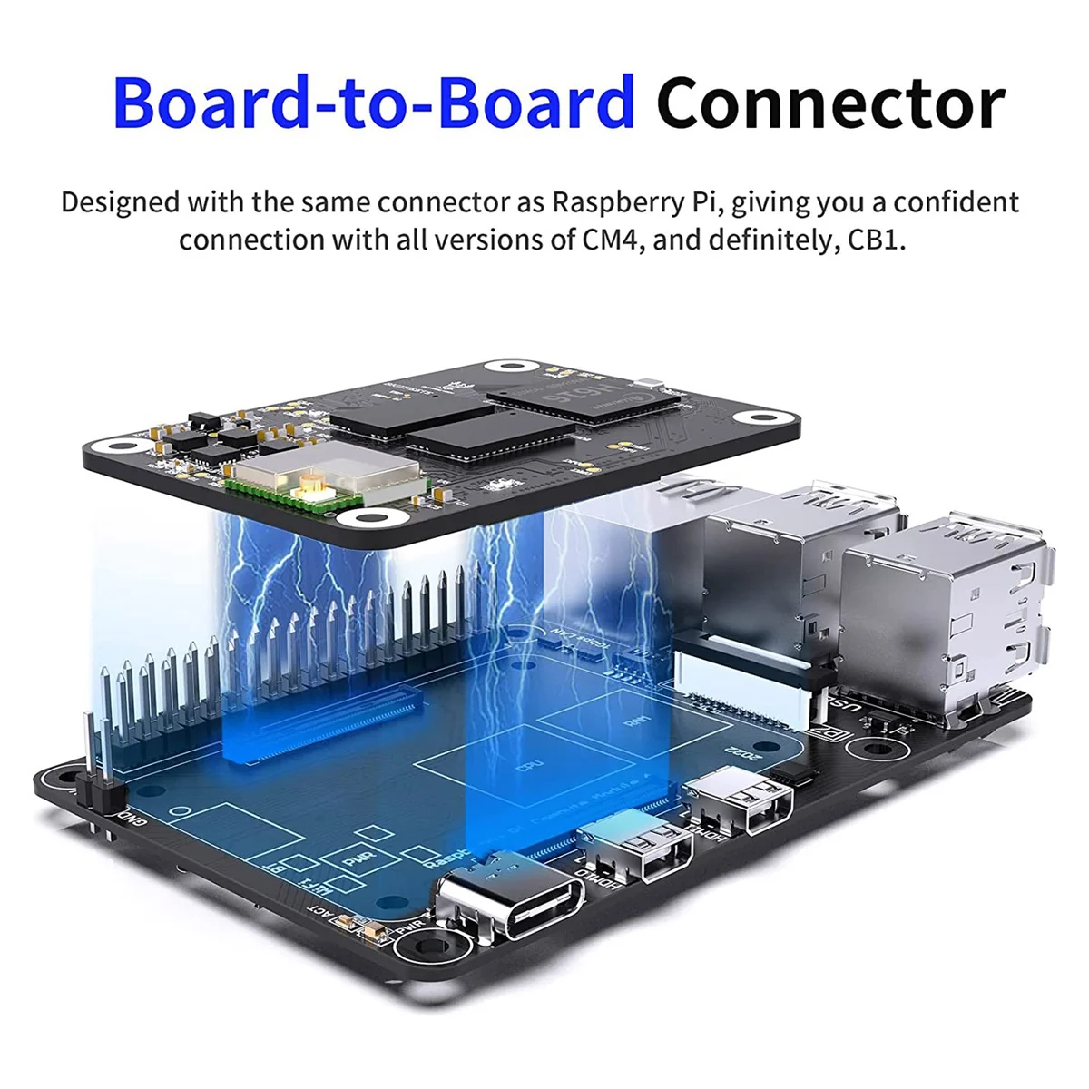 Фото BIGTREETECH CB1 V2.2 + комплект платы адаптера Pi4B, для платы SKR 3, для запуска Klipper VS Raspberry-Pi 4/3B для 3D-принтера Voron №2