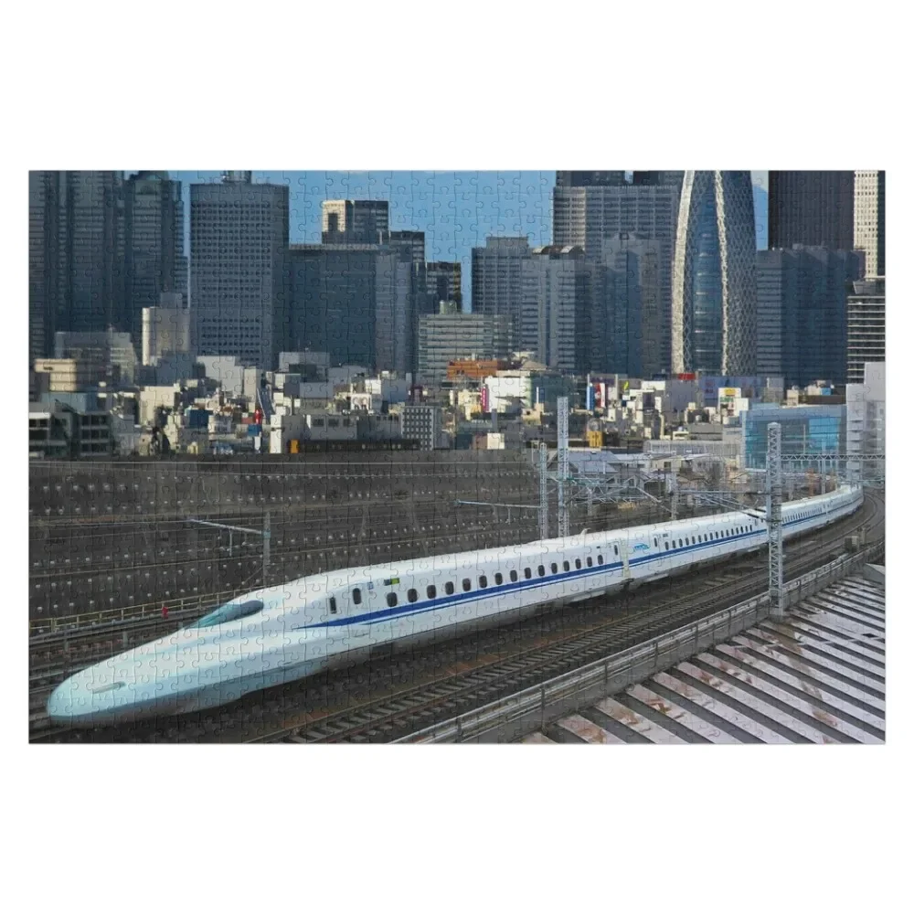 Mt Fuji and the Shinkansen in Tokyo City, Япония Пазл Пазл на заказ Деревянные коробки Детский пазл