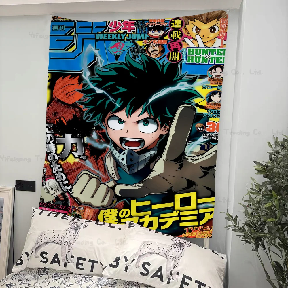 Человек с бензопилой JOJO My Hero Academia Death Note2 Аниме Гобелен Искусство Научная фантастика Комната Домашний декор Настенный художественный декор