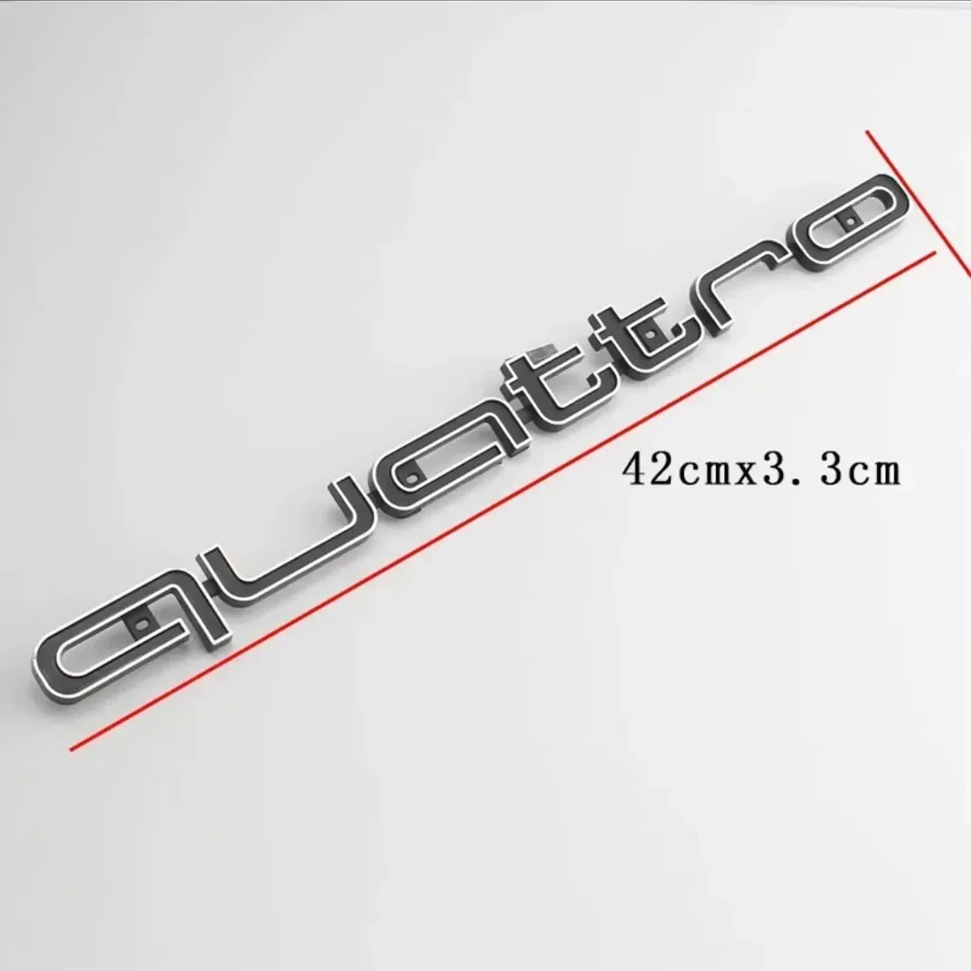 Фото 3D ABS Quattro эмблема автомобиля, значок передней решетки для Audi Quattro A3 A4 A5 A6 A6L A7 A8 Q3 Q5 S3 S4 S5 RS3 RS4 RS6, значок, аксессуары №4