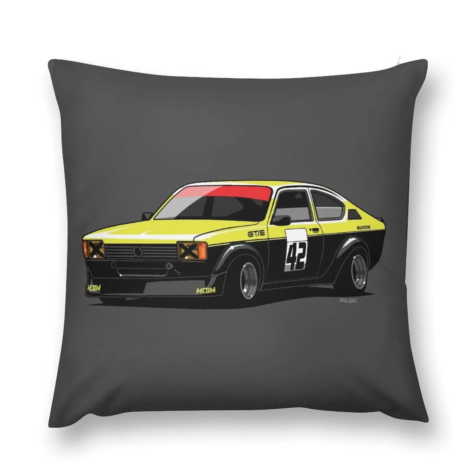 Blitz Kadett C Sporting Coupe GS/E, черная, желтая декоративная подушка, рождественские чехлы, чехлы для подушек в стиле аниме для гостиной, подушка