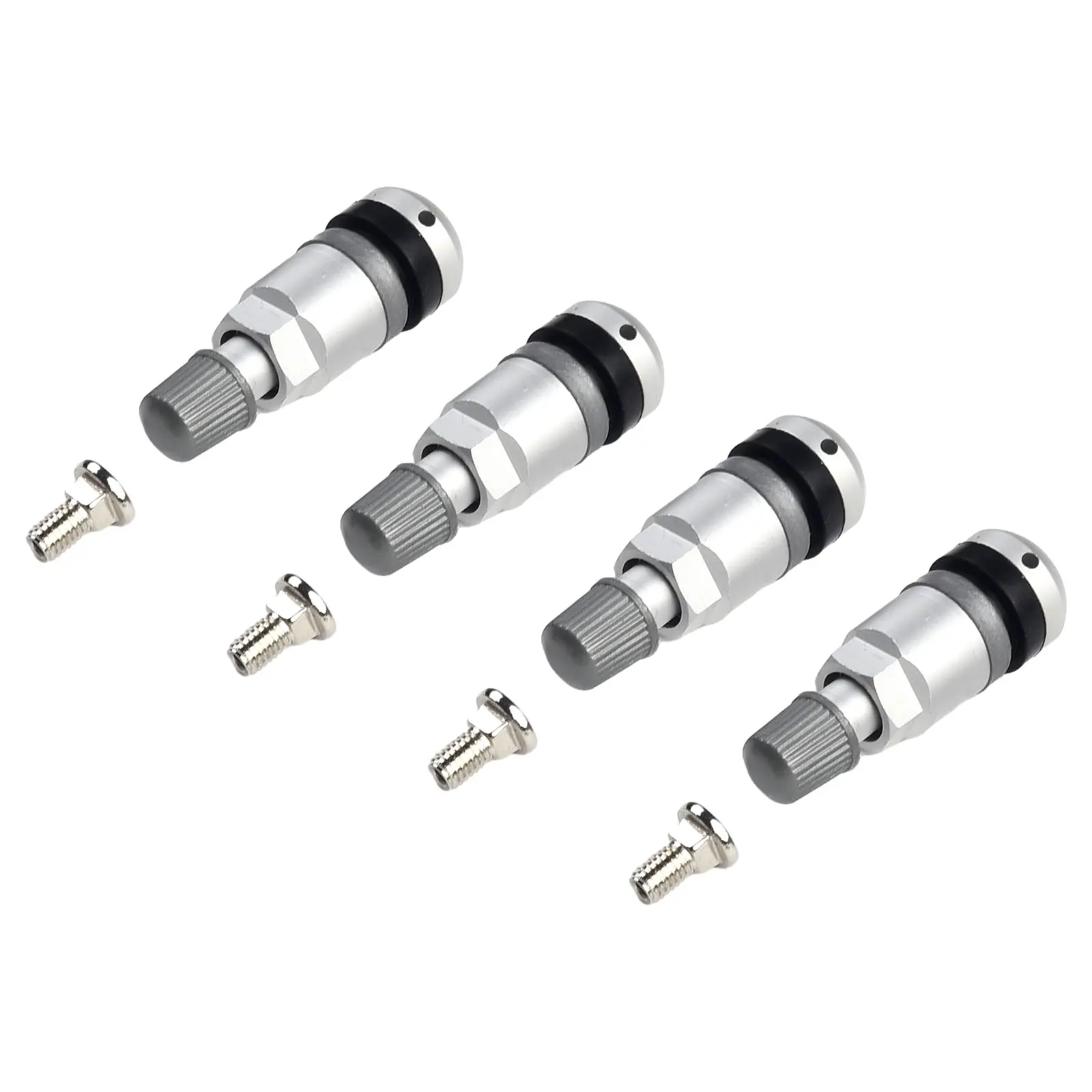 Фото 4 шт. TPMS датчик давления в шинах Набор для ремонта стержня клапана для BMW 5 серии серебристый металлический датчик давления в шинах Набор для ремонта стержня клапана №3