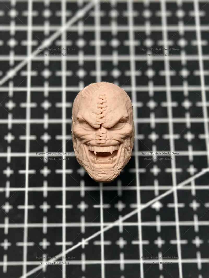 Фото Настройка масштаба 1/12 Spawn Horror Face Close Open Mouth Неокрашенная голова Скульптурная модель игрушки для 6 