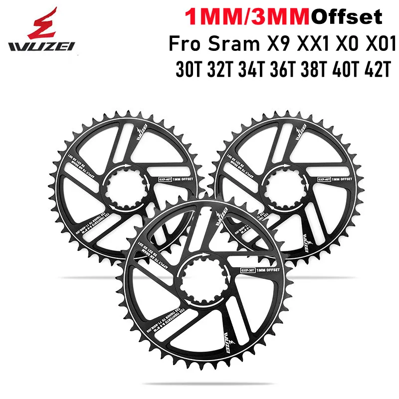 Звездочки для горного велосипеда GXP, прямые звездочки для SRAM X9 XX1 X0, 1 мм/3 мм/6 мм, смещение 30T 32T 34T 36T 38T 40T 42T