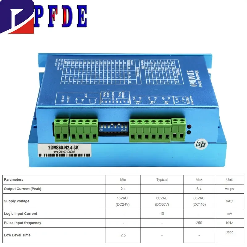 JMC 2DM860 2DM860H Digitale 24 В постоянного тока stappenmotor драйвер cnc комплект драйвера stappenmotor met CE-certificaat
