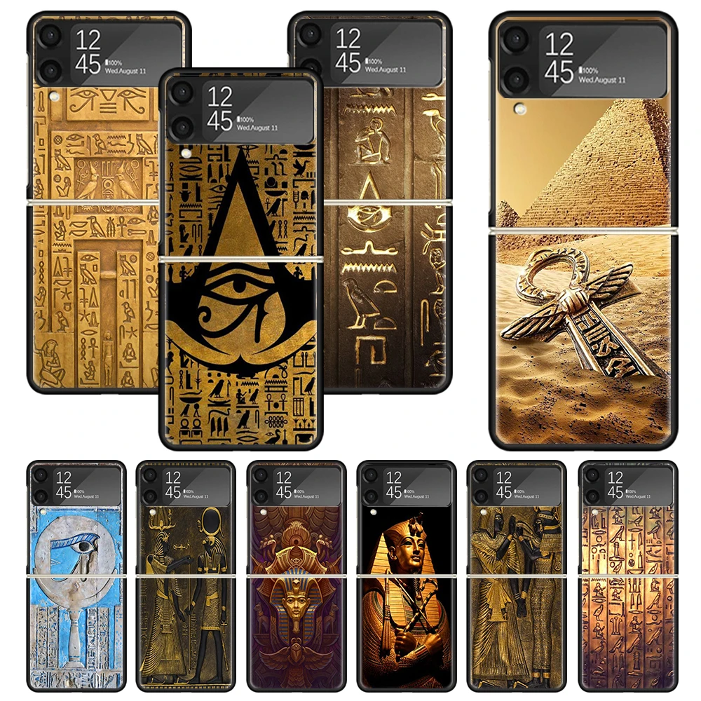 Чехол для телефона для Samsung Z Flip3 Flip4 Flip4 Zflip5, чехол для сотового телефона, чехол для телефона, Египет, неfertiti, ануби, Анкх, Фараон, Zflip4, Zflip4, Zflip4, Zflip4, Zflip4, Zflip5