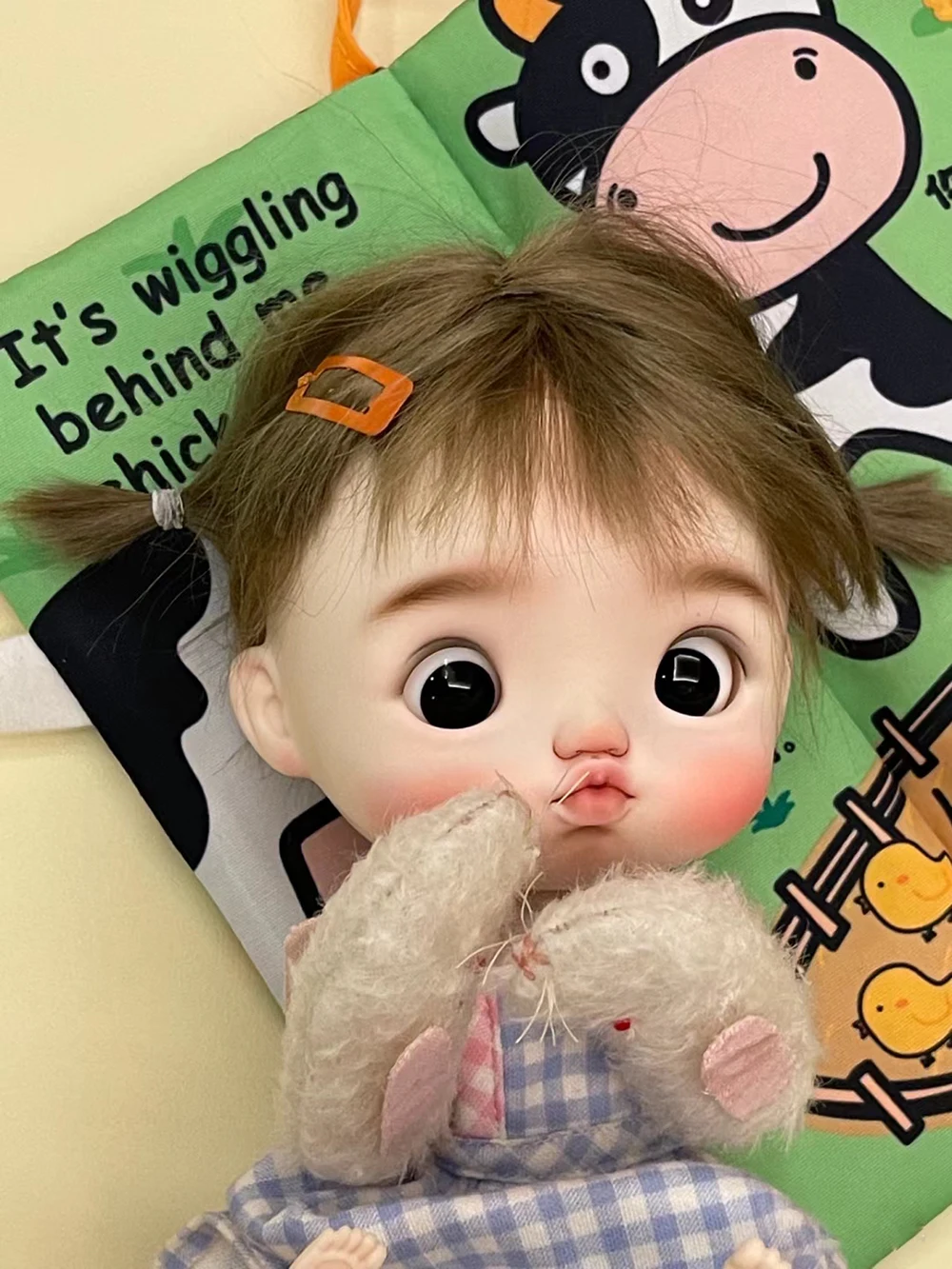 Фото Новинка bjd sd девушка большая голова 1/6 zhuzhubao кукла полимерная игрушка подарок на день рождения точечный макияж Бесплатная доставка №2