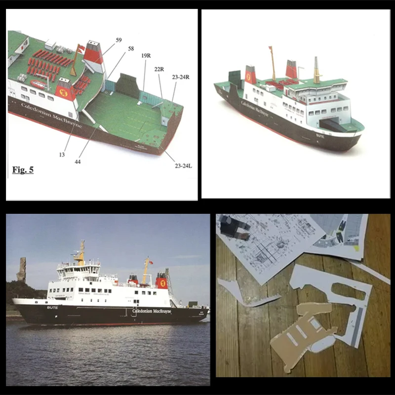 Фото Ferry Bute 1:250, Польша, модель игрушки ручной работы своими руками в подарок, бумажная модель искусства №3