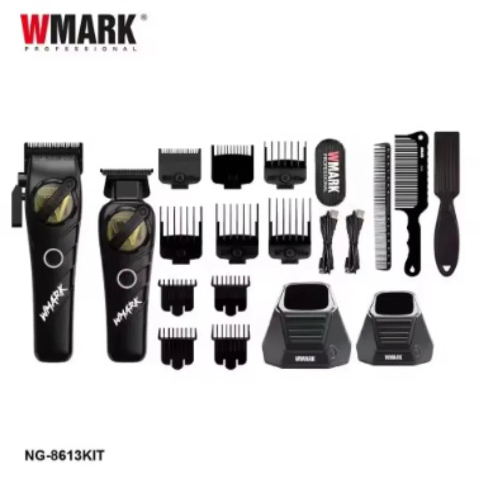 Новая высокоскоростная профессиональная машинка для стрижки волос WMARK NG-8613, триммер для волос, лезвие DLC, электронная машинка для стрижки волос с подставкой для зарядки