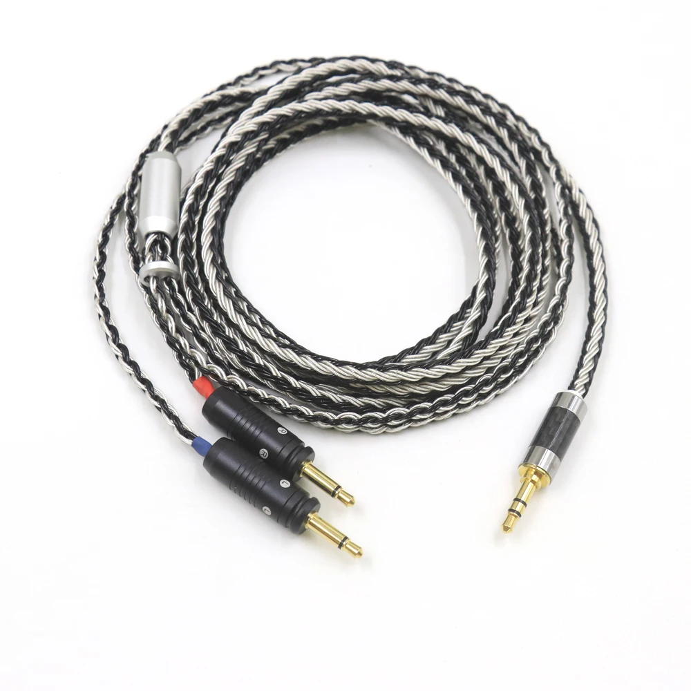Фото 16 ядер 2,5 4,4 мм/4pin XLR Черный Белый Плетеный прозрачный Celestee новая фокусная гарнитура ELEAR французская Утопия Улучшенный кабель для наушников №2