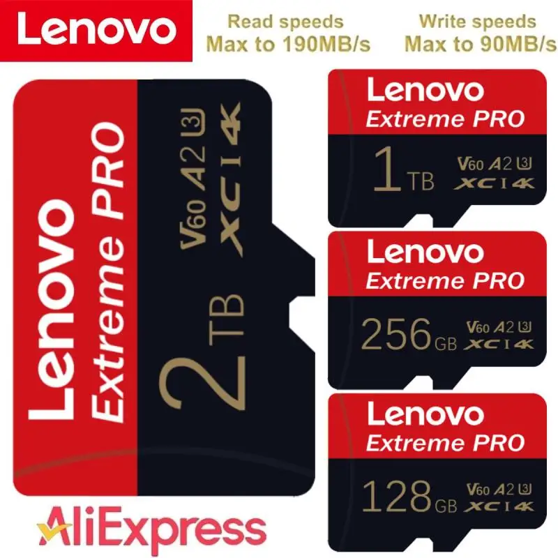 Оригинальная флэш-карта Lenovo на 1 ТБ, флэш-карта Micro TF/SD на 128 ГБ, класс 10, карта памяти на 256 ГБ для телефона/камеры/планшета/дрона