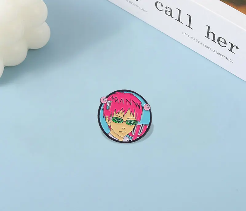 Эмалированные заколки Saiki Kusuo No Psi Nan, персонализированный фильм, Фотосумка, одежда, лацкан, пленка, Мультяшные украшения, подарок для ребенка, друга
