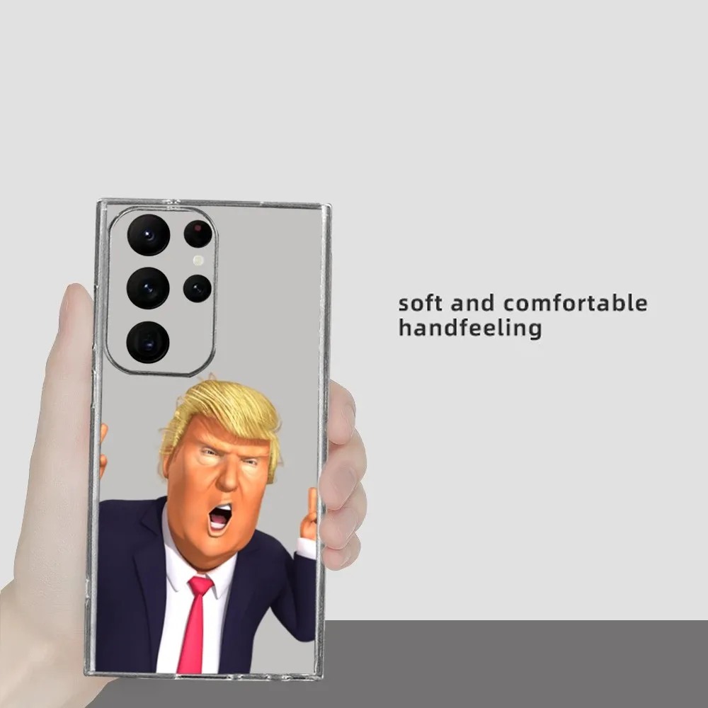 Фото Salute Donald Trump Funny Ultra Lite Чехол для телефона Samsung Galaxy S24 Ultra S22 S23 Ultra S21 S20 5G Защитный силиконовый чехол из ТПУ Fu №3