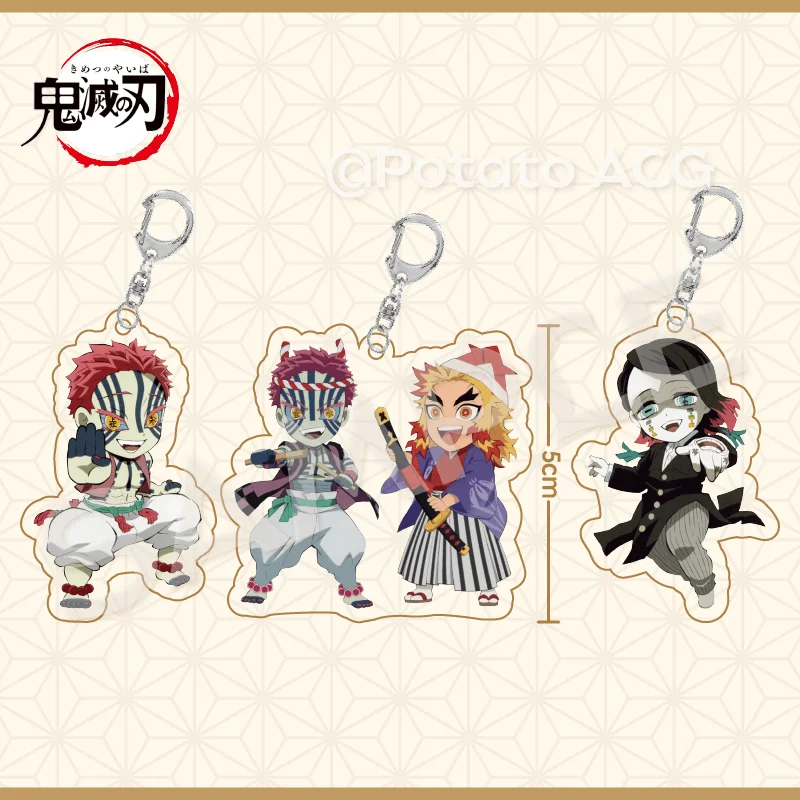 Фигурка на акриловой подставке Demon Slayer Enmu Akaza, аниме, периферийные устройства, милый мультяшный модный изысканный школьный кулон, новые подарки