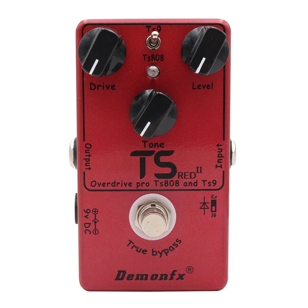Фото Demonfx TS GREEN TS RED I Педаль повышения давления 2 в 1, Соединенная классическая TS9 и TS808, Идеально обновленная овердрайв, №5