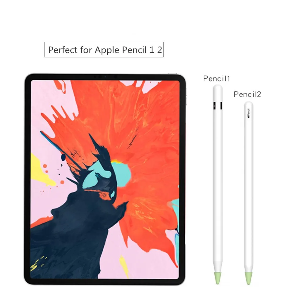 Фото 8 шт., Силиконовые Запасные наконечники для карандаша, чехол для Apple Pencil 1-го 2-го поколения, беззвучные силиконовые наконечники для iPad Pencil 1 2 №4