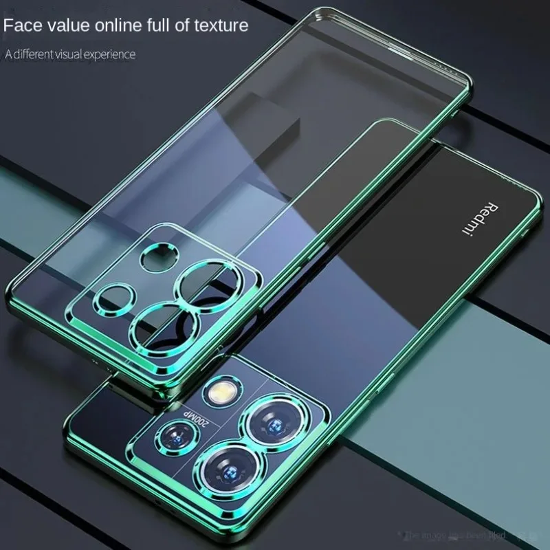 Ультратонкий силиконовый чехол из ТПУ для Infinix Note 40 Pro Plus 30 Pro 30i Vip, прозрачный противоударный чехол с гальваническим покрытием