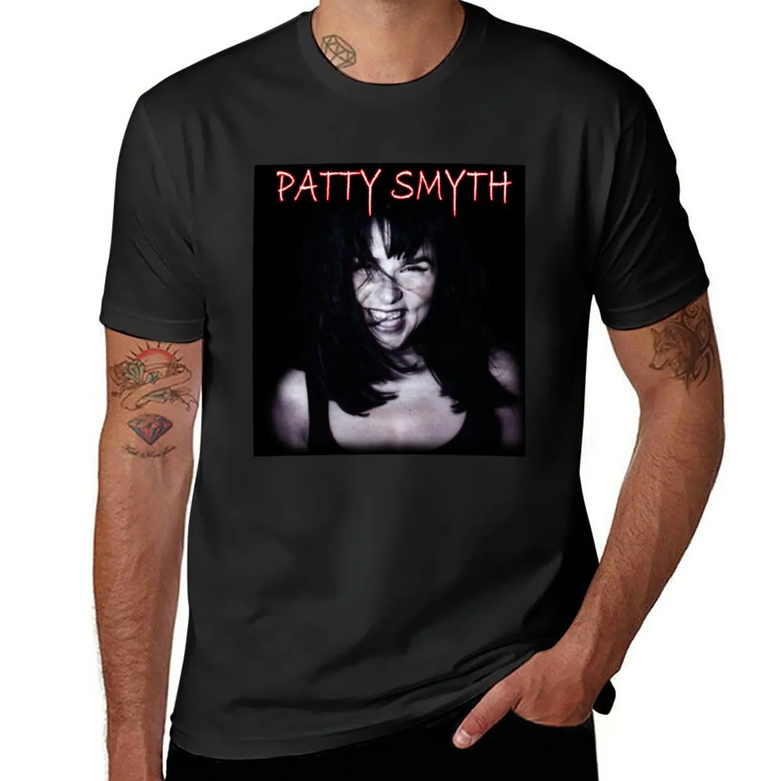 Новинка футболка Patty Kangkung Laris Smyth короткая футболка Аниме Черная футболка одежда для мужчин