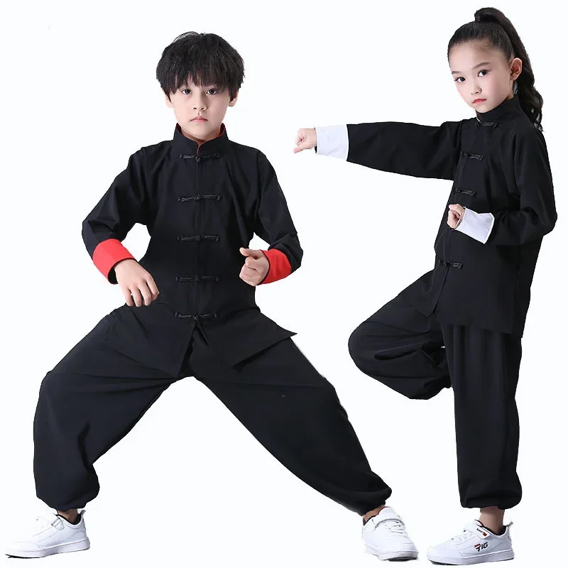 Униформа для кунг-фу pour enfants, vêtements традиции chinois pour garfestival et filles, Костюм Wuse scène folklorique Tai Chi